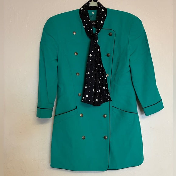 Louis Feraud Vintage Wool Skirt Suit Set Size 6 - Picture 1 of 14